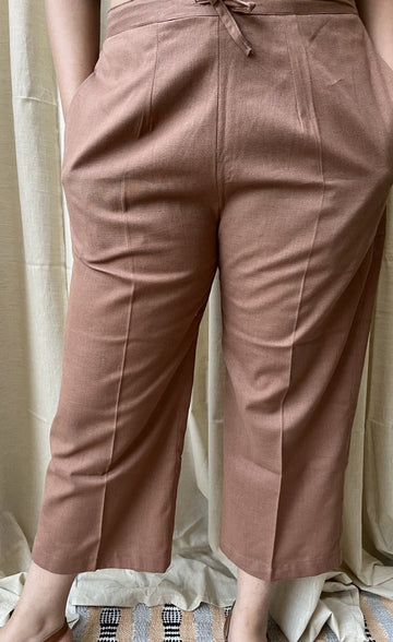 Light Brown Cotton Flex pants
