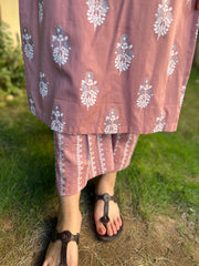 Pastel pink printed palazzo - MYSANSKRITAM