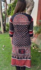 Black Designer Ajrakh Kurta - MYSANSKRITAM